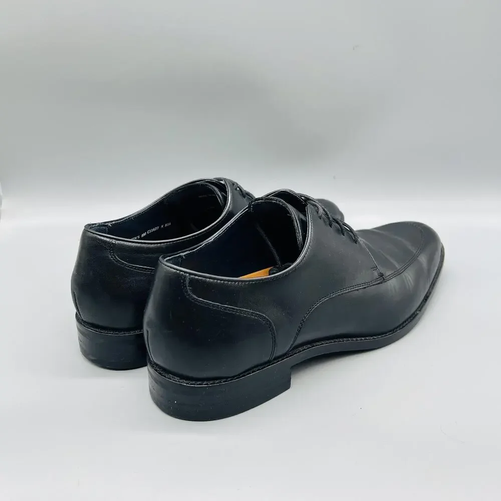 Cole Haan Shoes Mens 8 Black Leather Grand OS Derby Oxford Dress Almond Toe